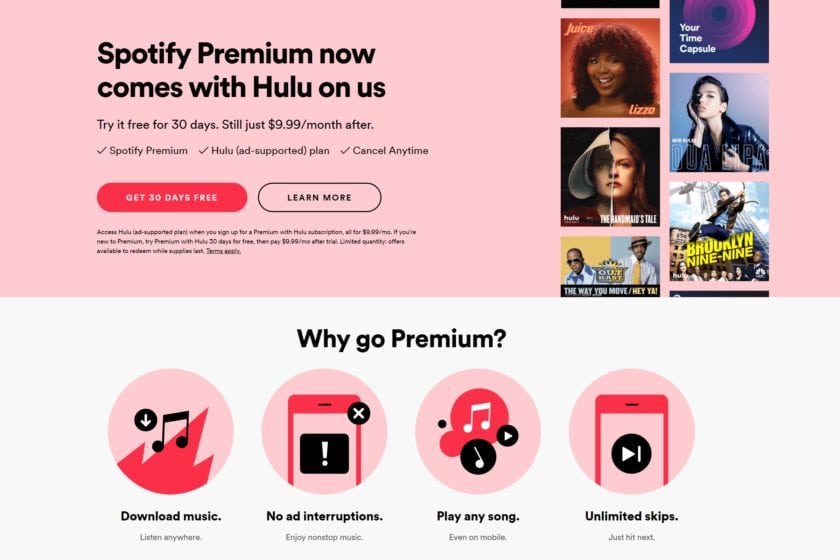 Scammed By Spotify Getting Hulu For Free
