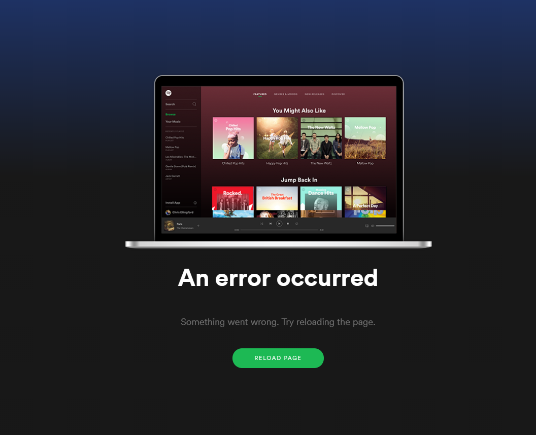 Spotify error 101 macro